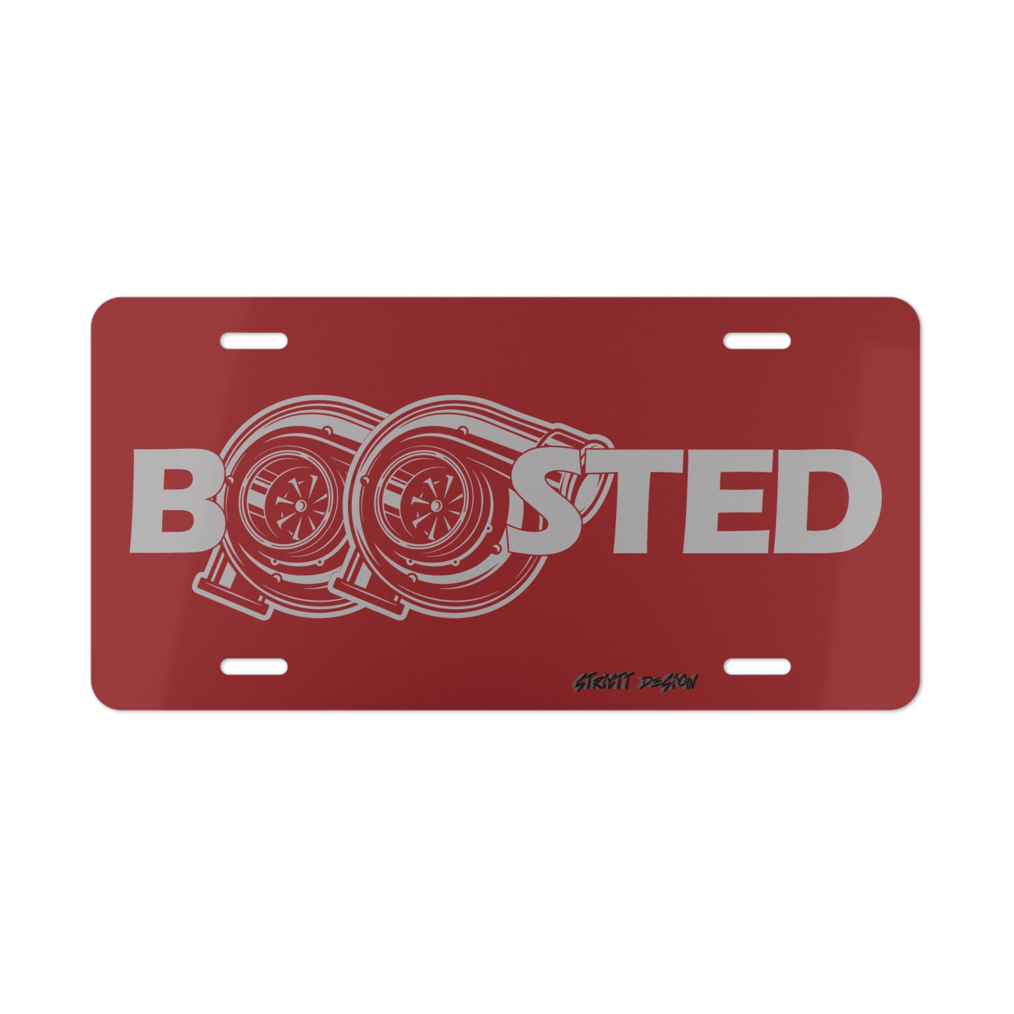 Boosted Vanity Plate – Turbo Twin-Turbo Design License Plate